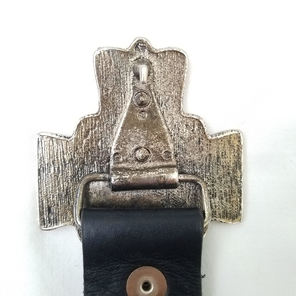 Leatherock Belt Cross Buckle Swarovski Crystals - Picture 7 of 8